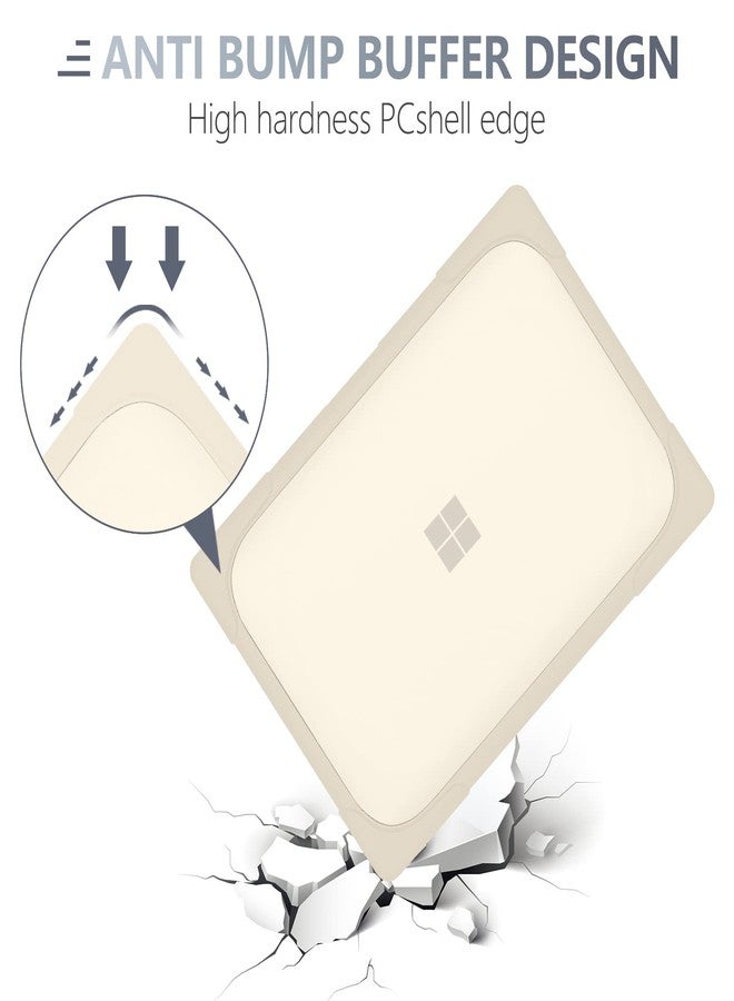Batianda Heavy Duty Case for 13.5" Microsoft Surface Laptop 5 4/3 with Metal Palm Rest,Shockproof Protective Cover with Fold Kickstand for Enhanced Durability & Keyboard Cover Screen Protector, Khaki - Image 3